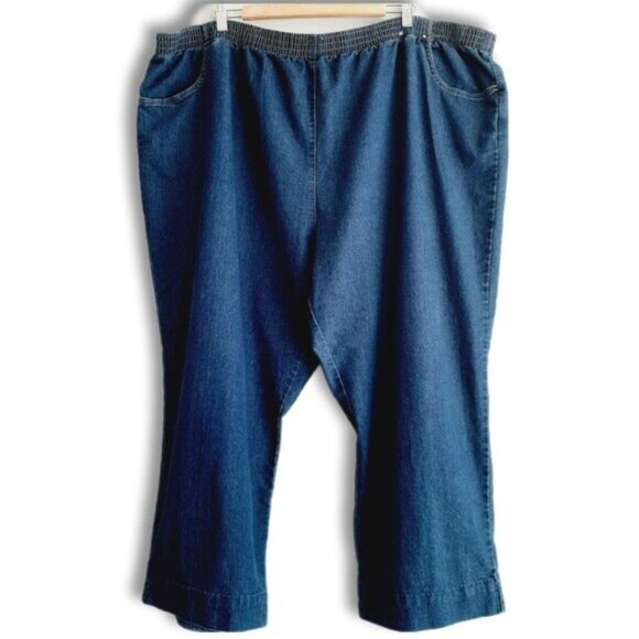 PENMANS | Pull-On Elastic Waist Pants Blue Jeans Sz 4X Petite - Picture 1 of 9